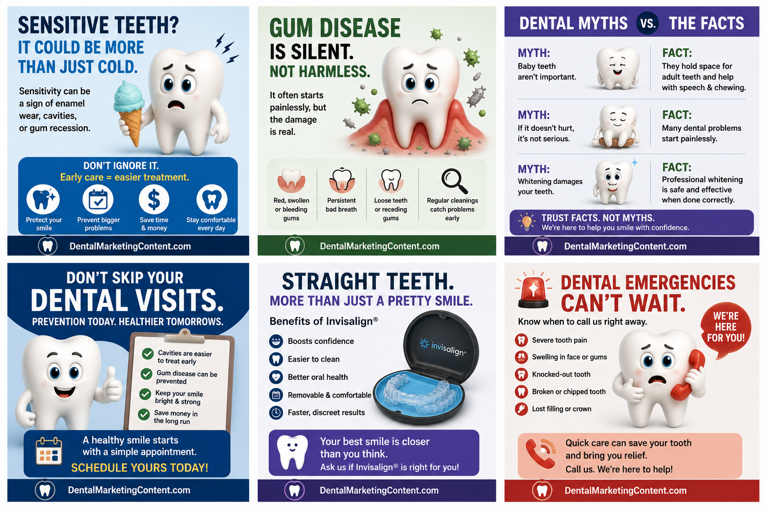 AI Visibility Graphics for Dentists showing dental website graphics and social media graphics customized for dental practices
